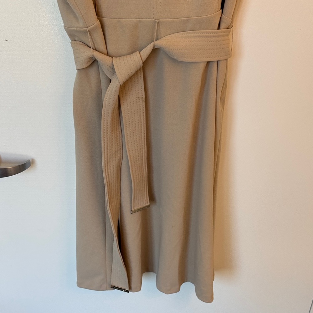 Tommy Hilfiger Beige Midi Dress with Belt - Picture 5 of 7